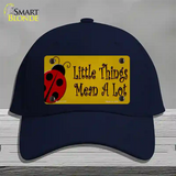 Little Things Mean A Lot Novelty License Plate Hat Cotton / Navy