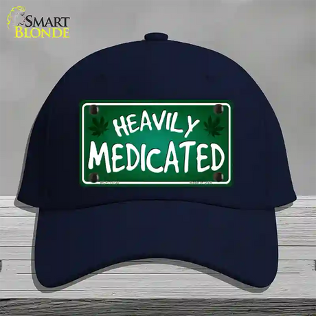 Heavily Medicated Novelty License Plate Hat Cotton / Navy