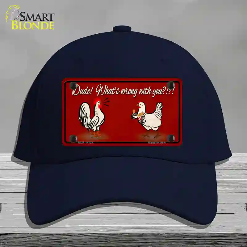 Dude Whats Wrong With You Novelty License Plate Hat Cotton / Navy