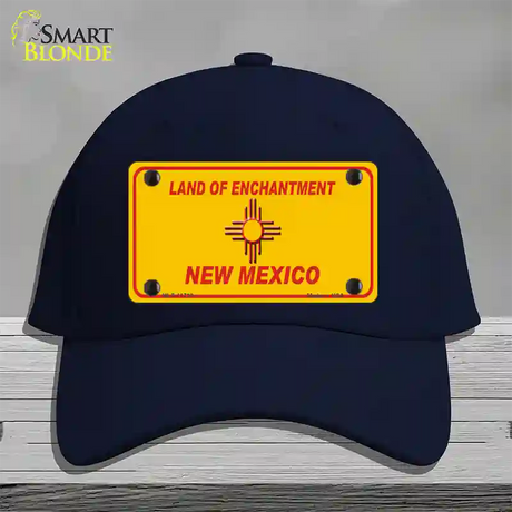 New Mexico Blank Yellow State Novelty License Plate Hat Cotton / Navy