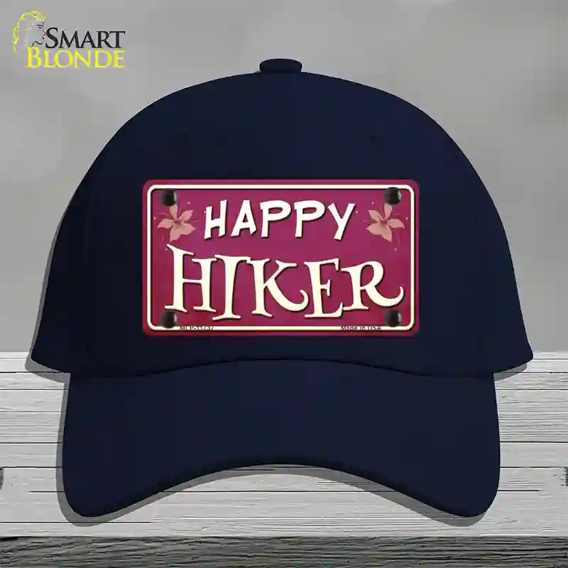 Happy Hiker Novelty License Plate Hat Cotton / Navy