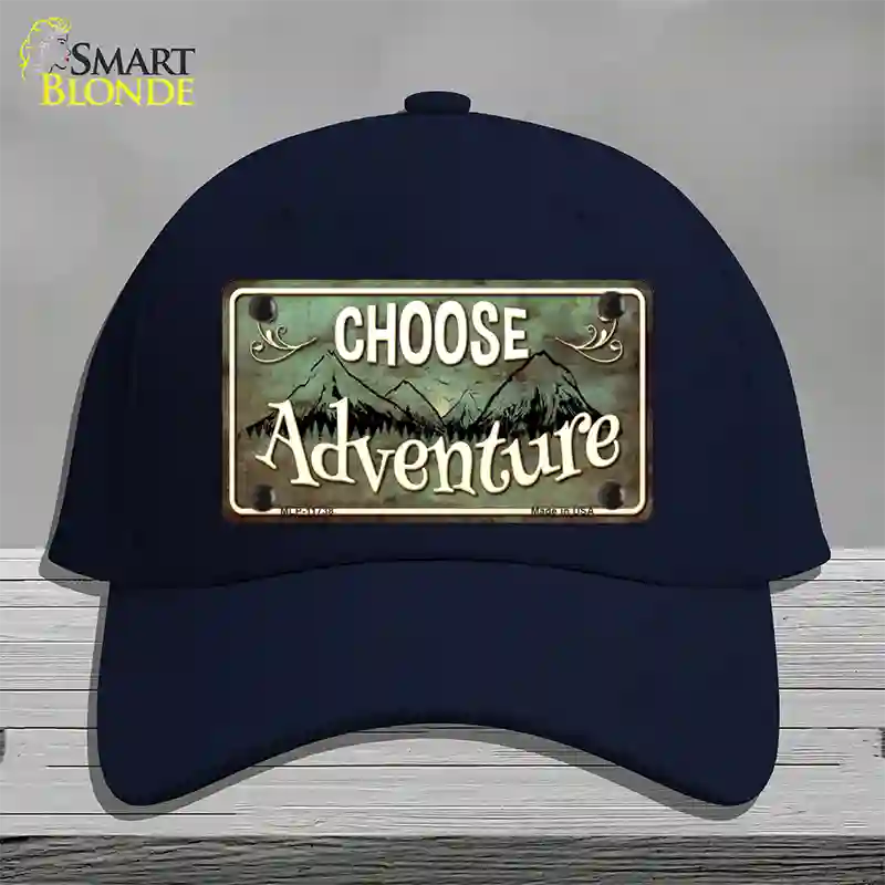 Choose Adventure Novelty License Plate Hat Cotton / Navy