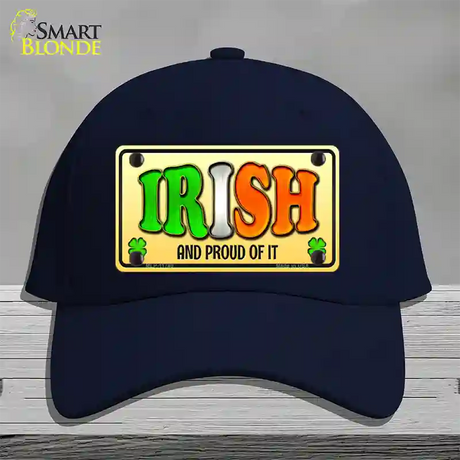 Irish and Proud Novelty License Plate Hat Cotton / Navy