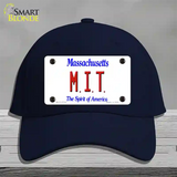 MIT Massachusetts State Novelty License Plate Hat Cotton / Navy