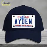 Ayden North Carolina State Novelty License Plate Hat Cotton / Navy