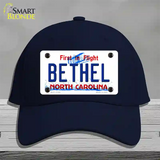 Bethel North Carolina State Novelty License Plate Hat Cotton / Navy