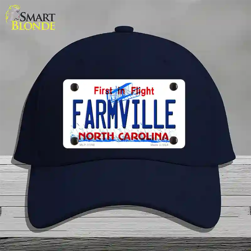 Farmville North Carolina State Novelty License Plate Hat Cotton / Navy