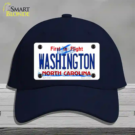 Washington North Carolina State Novelty License Plate Hat Cotton / Navy