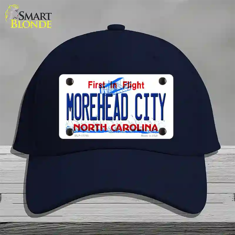 Morehead City North Carolina State Novelty License Plate Hat Cotton / Navy