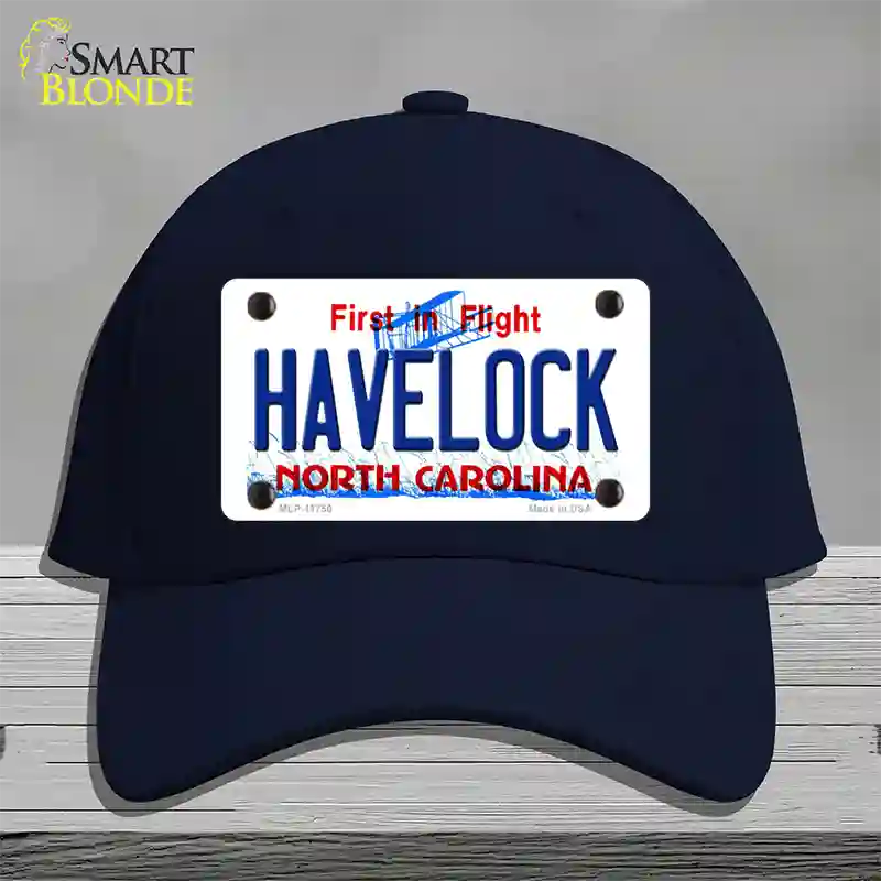 Havelock North Carolina State Novelty License Plate Hat Cotton / Navy