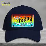 Make Today Amazing Novelty License Plate Hat Cotton / Navy