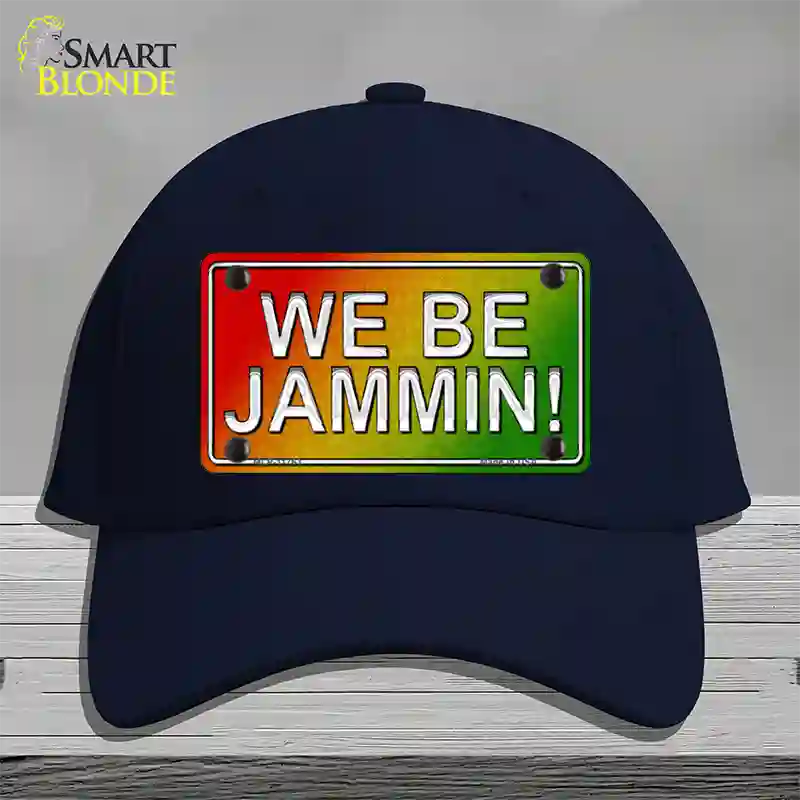 We Be Jammin Rasta Novelty License Plate Hat Cotton / Navy