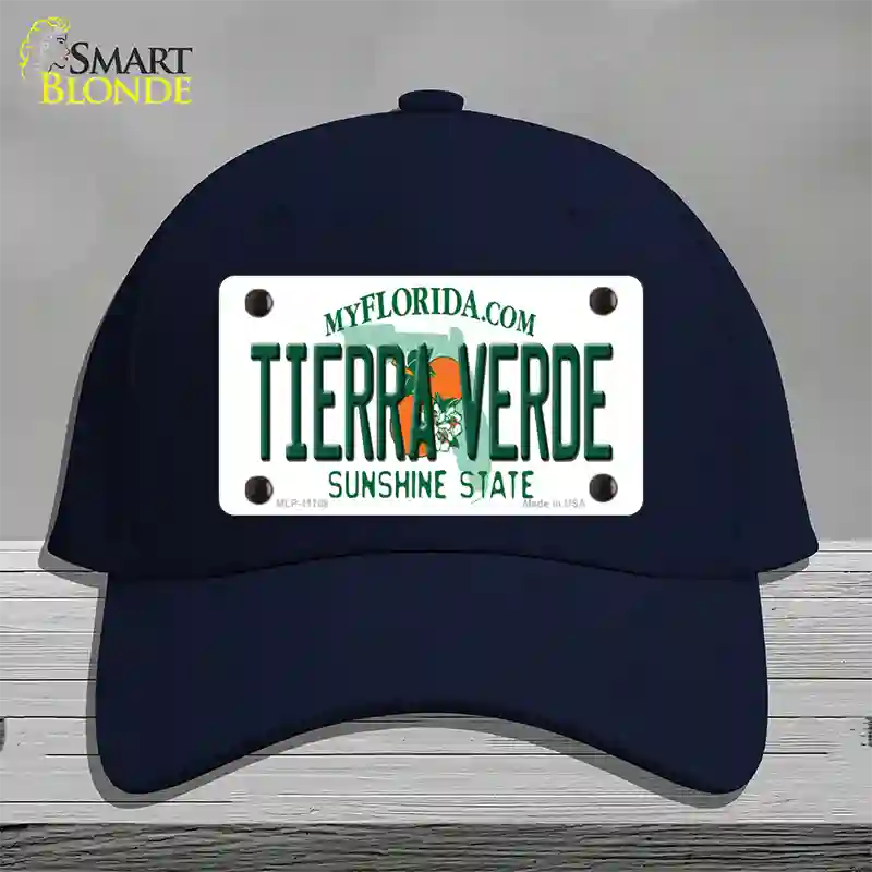 Tierra Verde Florida Novelty License Plate Hat Cotton / Navy