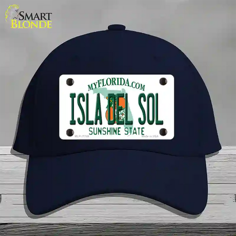 Isla Del Sol Florida Novelty License Plate Hat Cotton / Navy