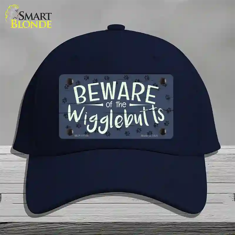 Beware of the Wigglebutts Novelty License Plate Hat Cotton / Navy