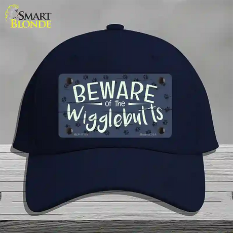 Beware of the Wigglebutts Novelty License Plate Hat Cotton / Navy