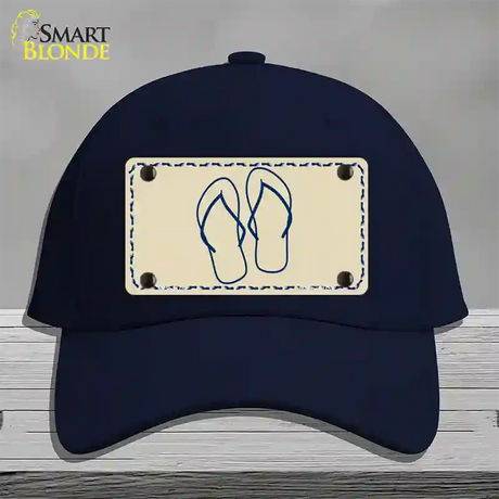 Flip Flops Novelty License Plate Hat Cotton / Navy