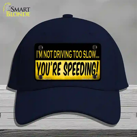 Youre Speeding Novelty License Plate Hat Cotton / Navy