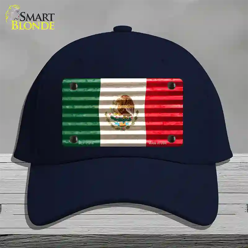 Mexico Flag Novelty License Plate Hat Cotton / Navy