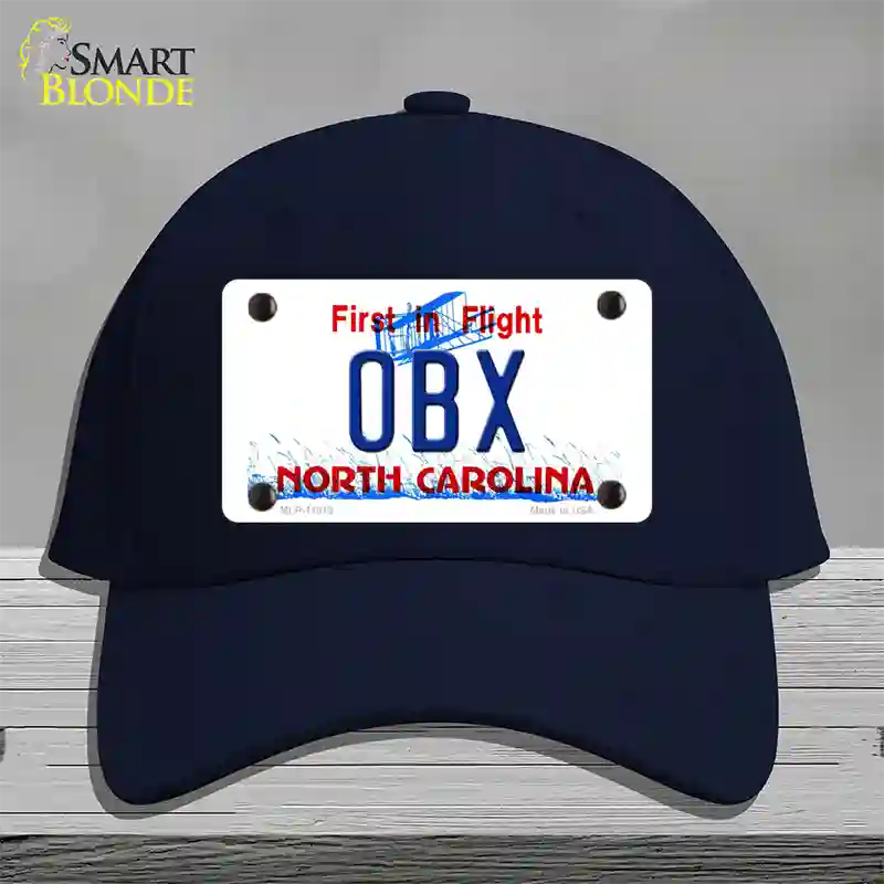 OBX North Carolina Novelty License Plate Hat Cotton / Navy