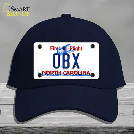 OBX North Carolina Novelty License Plate Hat Cotton / Navy