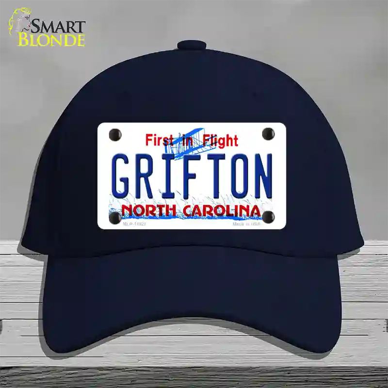 Grifton North Carolina Novelty License Plate Hat Cotton / Navy