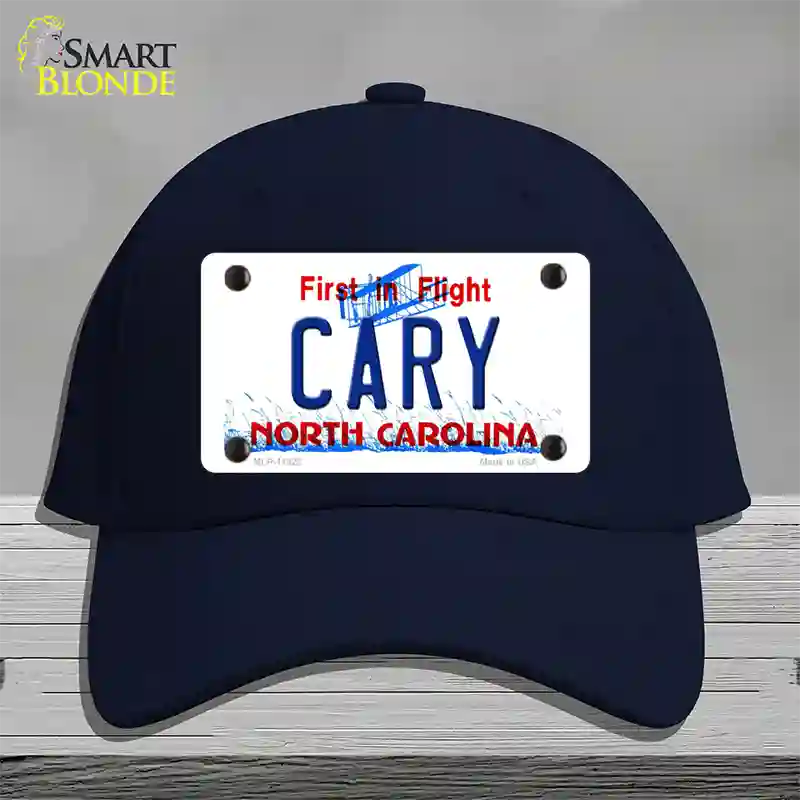 Cary North Carolina Novelty License Plate Hat Cotton / Navy