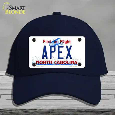 Apex North Carolina Novelty License Plate Hat Cotton / Navy