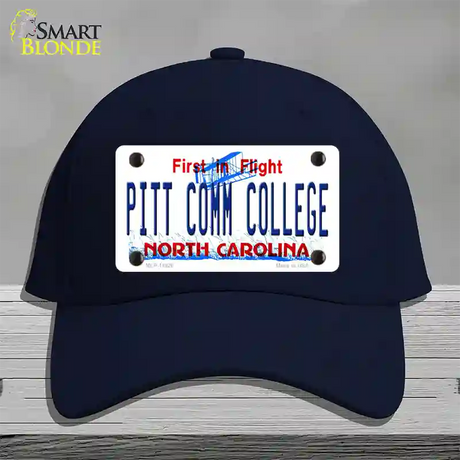 Pitt Comm College North Carolina Novelty License Plate Hat Cotton / Navy