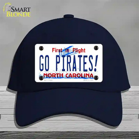 Go Pirates North Carolina Novelty License Plate Hat Cotton / Navy