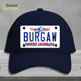 Burgaw North Carolina Novelty License Plate Hat Cotton / Navy