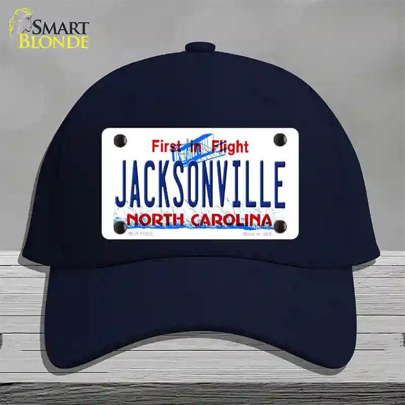 Jacksonville North Carolina Novelty License Plate Hat Cotton / Navy