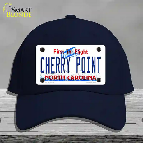 Cherry Point North Carolina Novelty License Plate Hat Cotton / Navy