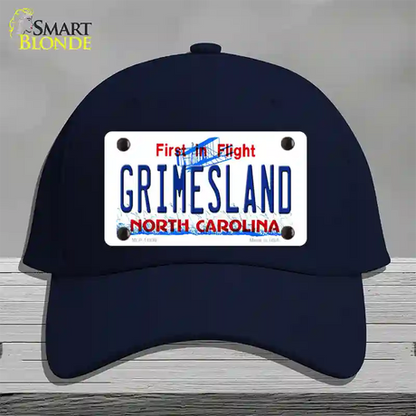 Grimesland North Carolina Novelty License Plate Hat Cotton / Navy