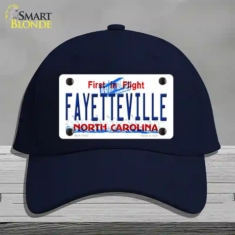 Fayetteville North Carolina Novelty License Plate Hat Cotton / Navy