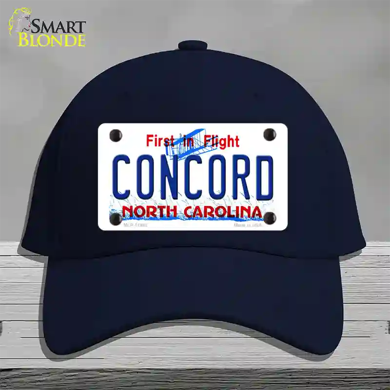 Concord North Carolina Novelty License Plate Hat Cotton / Navy