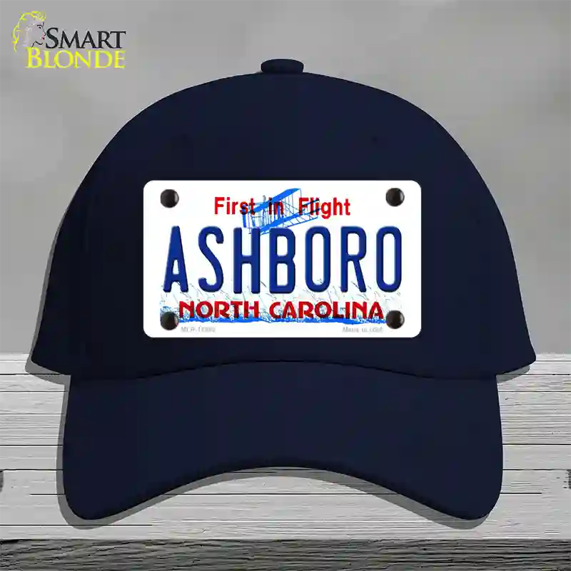 Ashboro North Carolina Novelty License Plate Hat Cotton / Navy