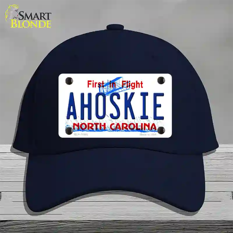 Ahoskie North Carolina Novelty License Plate Hat Cotton / Navy