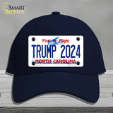 Trump 2024 North Carolina Novelty License Plate Hat Cotton / Navy