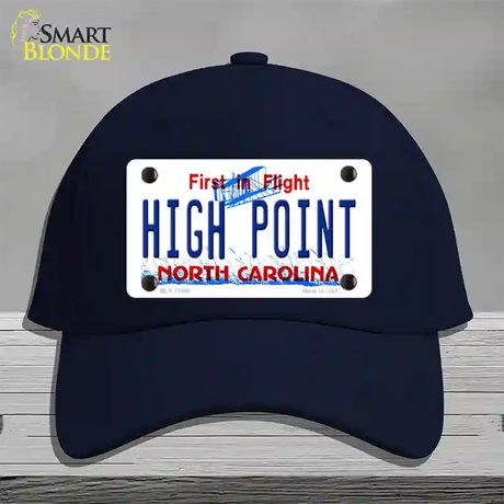 High Point North Carolina Novelty License Plate Hat Cotton / Navy