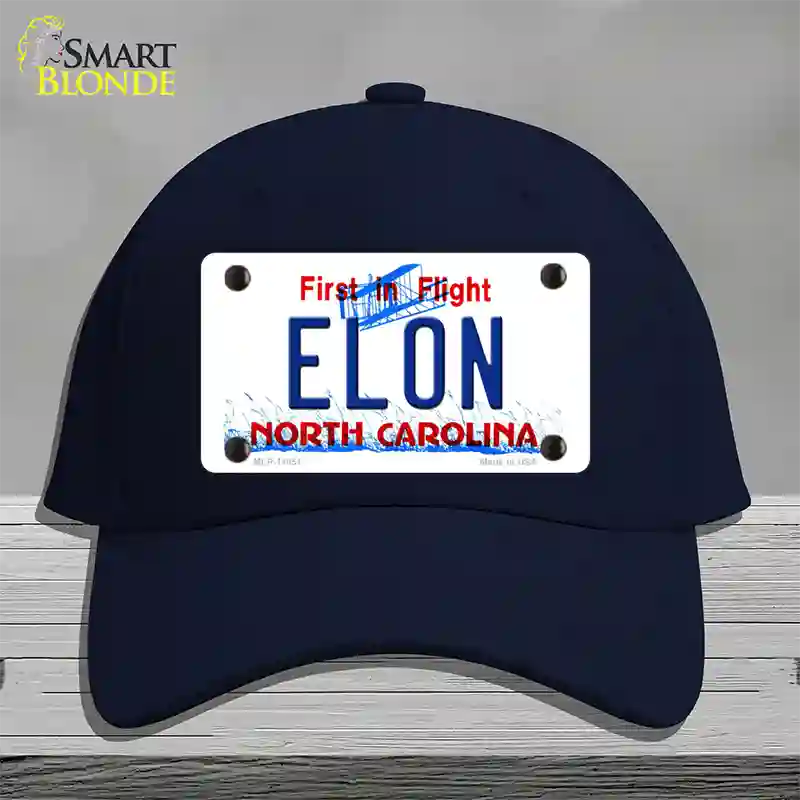 Elon North Carolina Novelty License Plate Hat Cotton / Navy