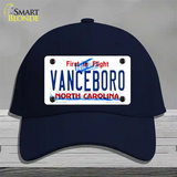 Vanceboro North Carolina Novelty License Plate Hat Cotton / Navy