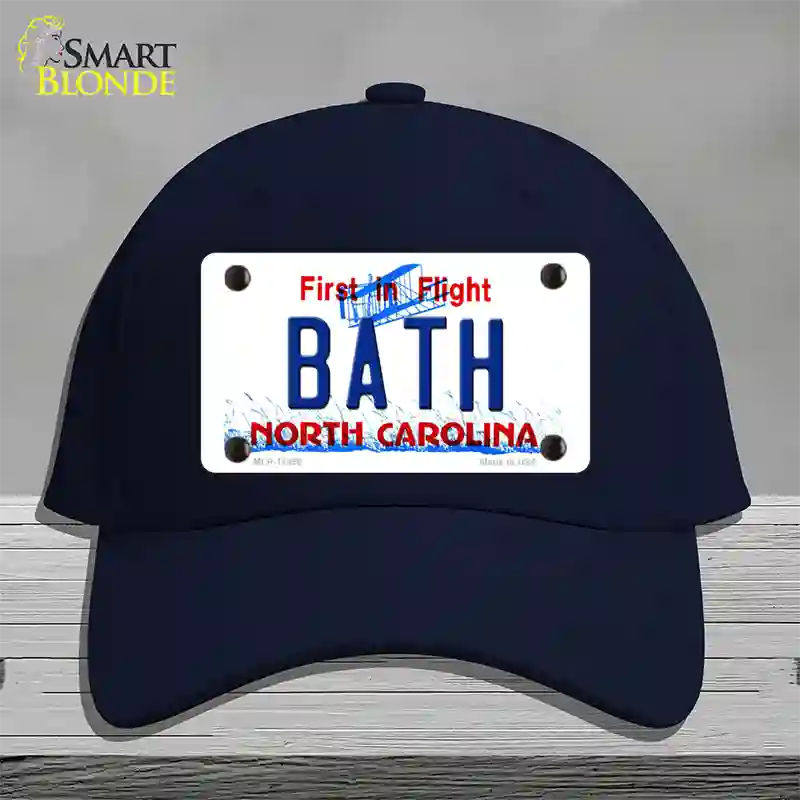 Bath North Carolina Novelty License Plate Hat Cotton / Navy