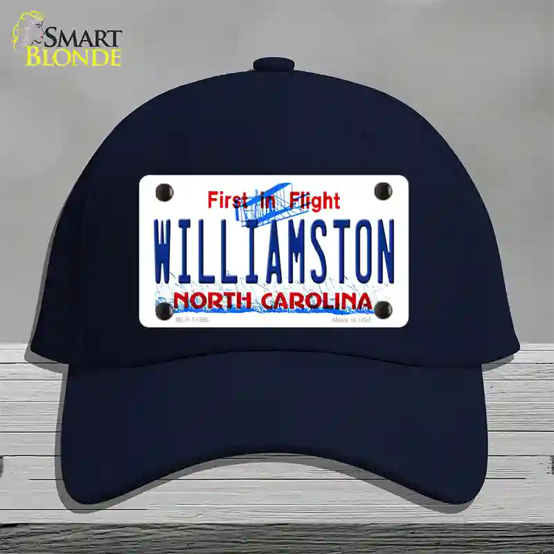 Williamston North Carolina Novelty License Plate Hat Cotton / Navy