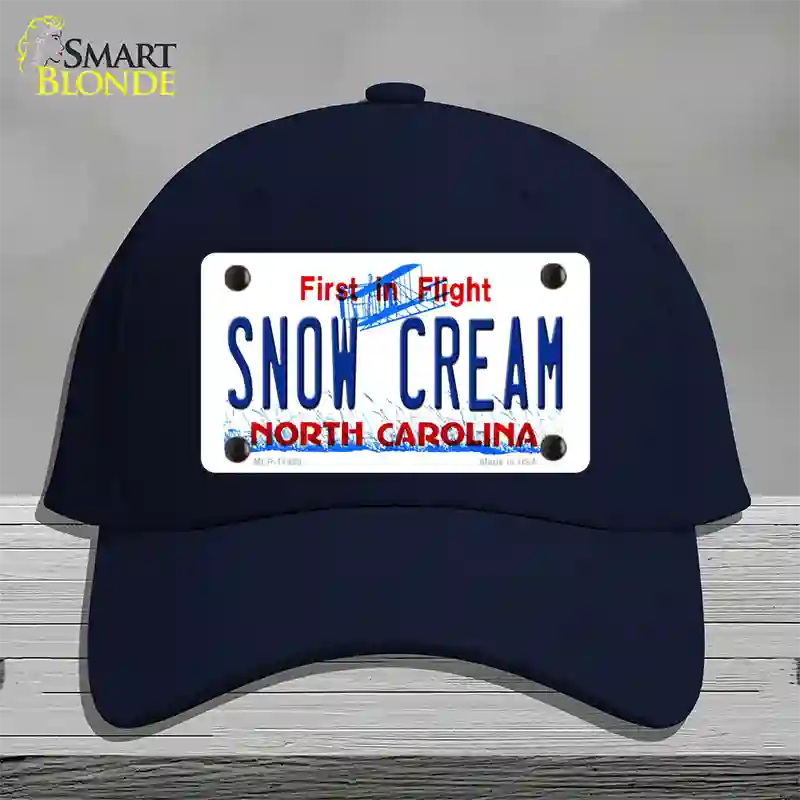 Snow Cream North Carolina Novelty License Plate Hat Cotton / Navy