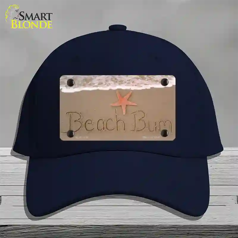 Beach Bum Novelty License Plate Hat Cotton / Navy