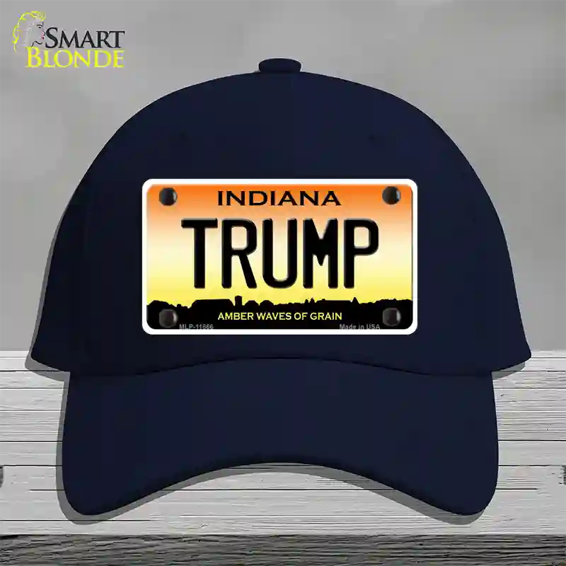 Trump Indiana Novelty License Plate Hat Cotton / Navy