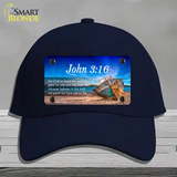 John 3 16 Beach Novelty License Plate Hat Cotton / Navy