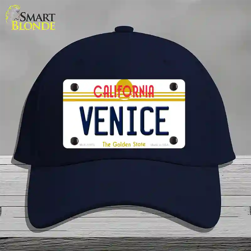 Venice California Novelty License Plate Hat Cotton / Navy