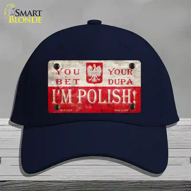 Im Polish Novelty License Plate Hat Cotton / Navy